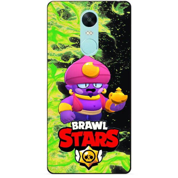 

Силиконовый чехол бампер Candy для Xiaomi Redmi Note 4x с Героем Brawl Stars Джин