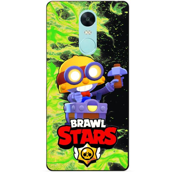

Силиконовый чехол бампер Candy для Xiaomi Redmi Note 4x с Героем Brawl Stars Карл