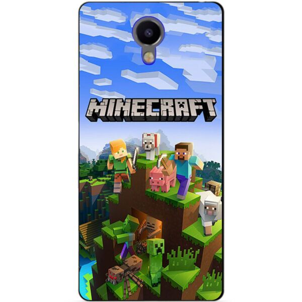 

Силиконовый бампер чехол Candy для Meizu M3 Note с рисунком Minecraft