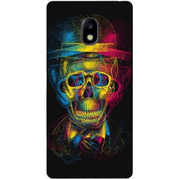 

Силиконовый бампер чехол Candy для Samsung J730 Galaxy J7 2017 года Неоновые череп