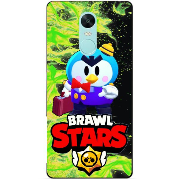 

Силиконовый чехол бампер Candy для Xiaomi Redmi Note 4x с Героем Brawl Stars Мистер П