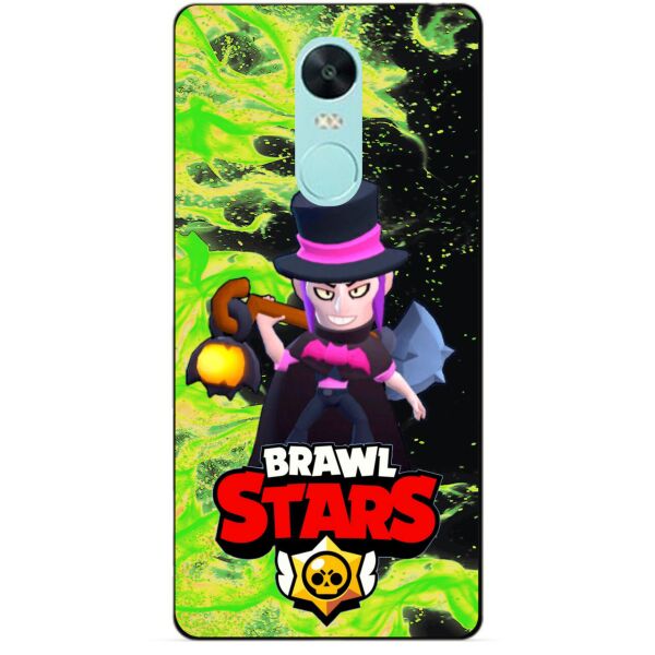 

Силиконовый чехол бампер Candy для Xiaomi Redmi Note 4x с Героем Brawl Stars Мортис