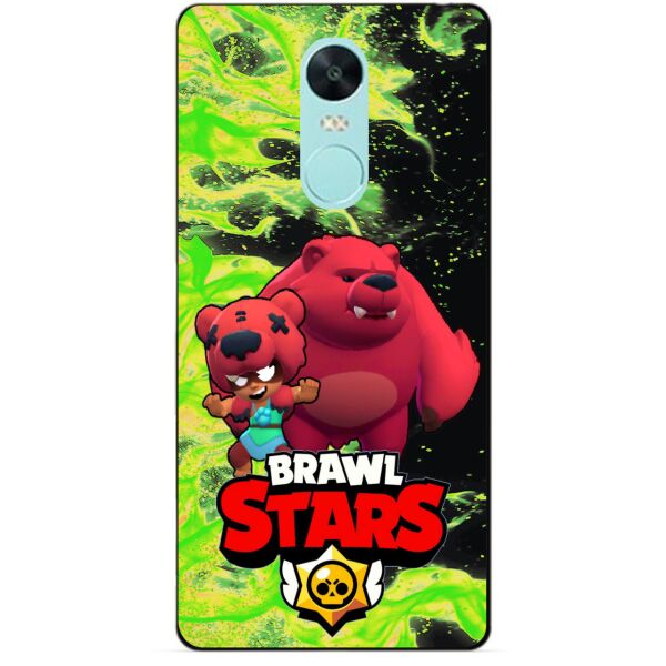 

Силиконовый чехол бампер Candy для Xiaomi Redmi Note 4x с Героем Brawl Stars Нита Мишка