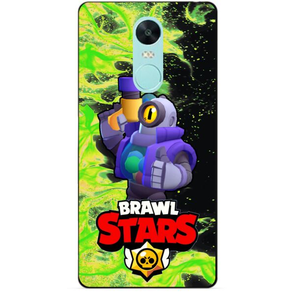

Силиконовый чехол бампер Candy для Xiaomi Redmi Note 4x с Героем Brawl Stars Рико