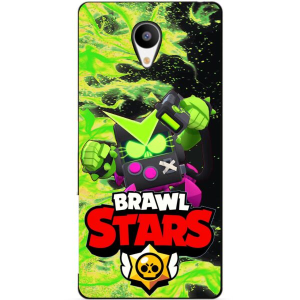 

Силиконовый бампер чехол Candy для Meizu M3s с героем Brawl Stars Вирус Бит