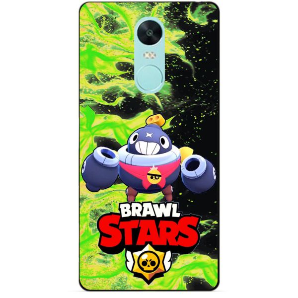 

Силиконовый чехол бампер Candy для Xiaomi Redmi Note 4x с Героем Brawl Stars Тик