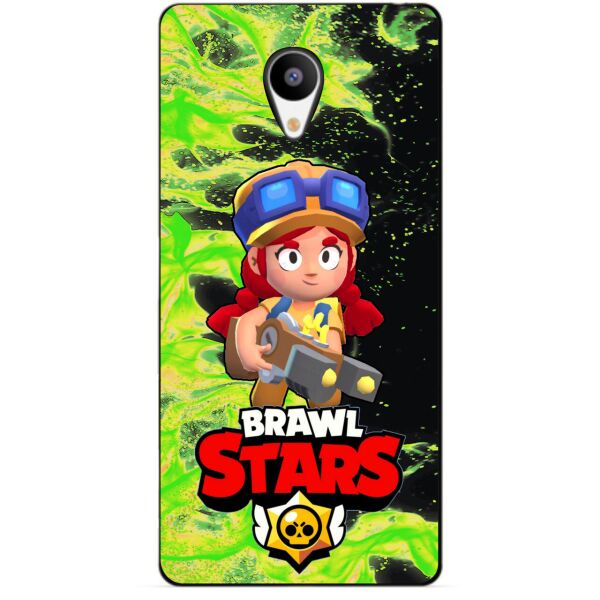 

Силиконовый бампер чехол Candy для Meizu M3s с героем Brawl Stars Джесси