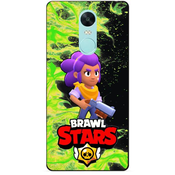 

Силиконовый чехол бампер Candy для Xiaomi Redmi Note 4x с Героем Brawl Stars Шелли