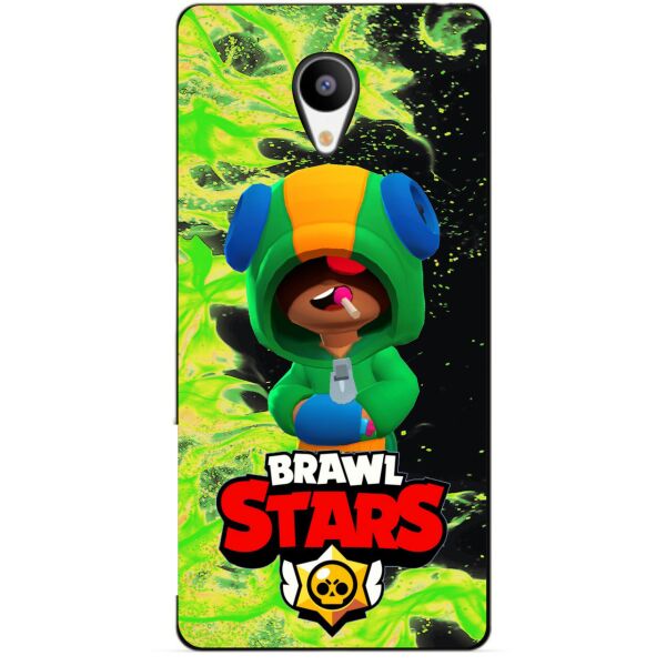 

Силиконовый бампер чехол Candy для Meizu M3s с героем Brawl Stars Леон