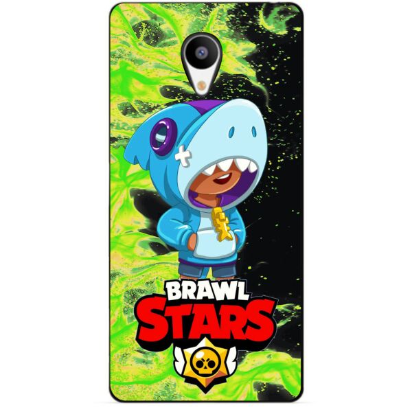 

Силиконовый бампер чехол Candy для Meizu M3s с героем Brawl Stars Леон акула