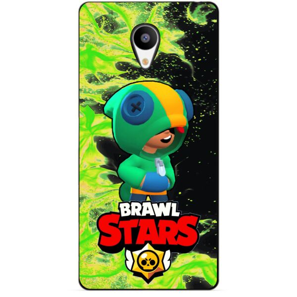 

Силиконовый бампер чехол Candy для Meizu M3s с героем Brawl Stars Леон Бравл