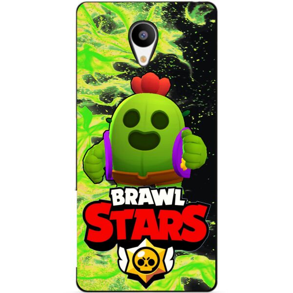 

Силиконовый бампер чехол Candy для Meizu M3s с героем Brawl Stars Спайк