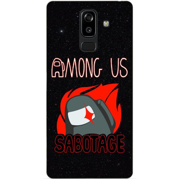 

Силиконовый бампер чехол Candy для Samsung J8 Galaxy J810 с рисунком Саботаж Among Us