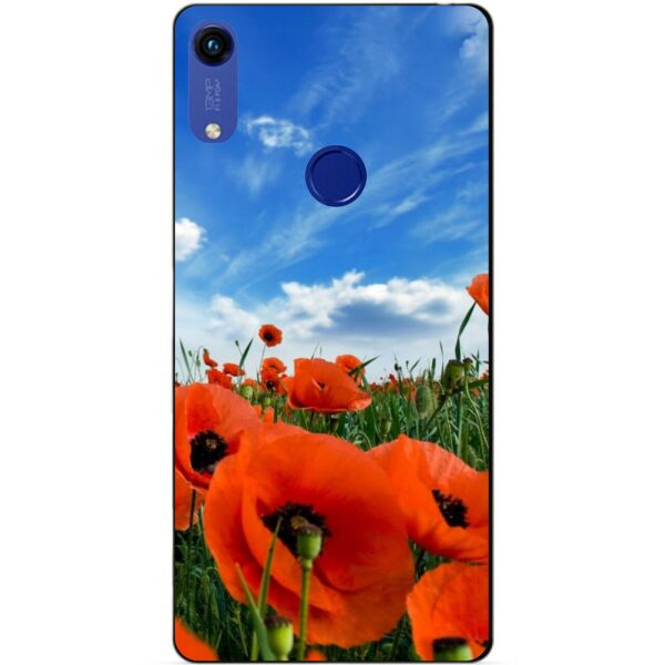 

Бампер силиконовый чехол Candy для Huawei Honor 8a Поле маков