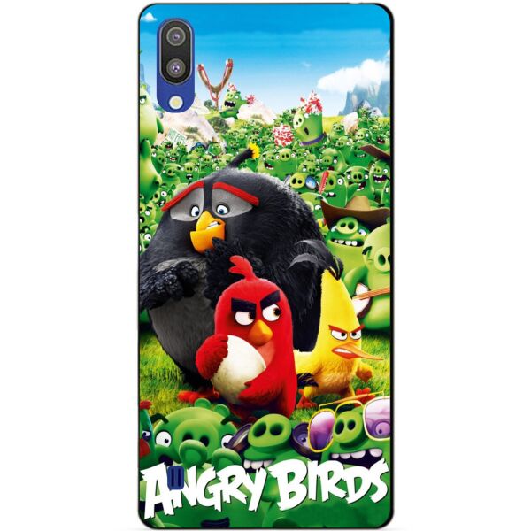 

Силиконовый бампер чехол Candy для Samsung M10 2019 Galaxy M105f с рисунком Angry Birds Свиньи
