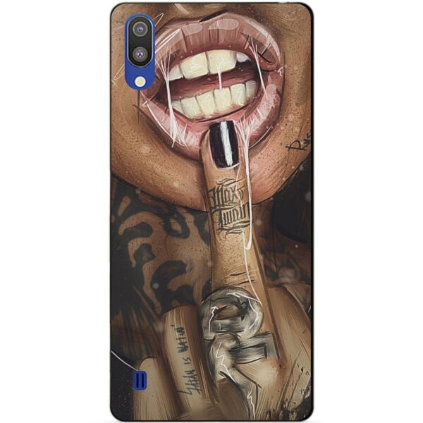 

Силиконовый бампер чехол Candy для Samsung M10 2019 Galaxy M105f с рисунком Swag