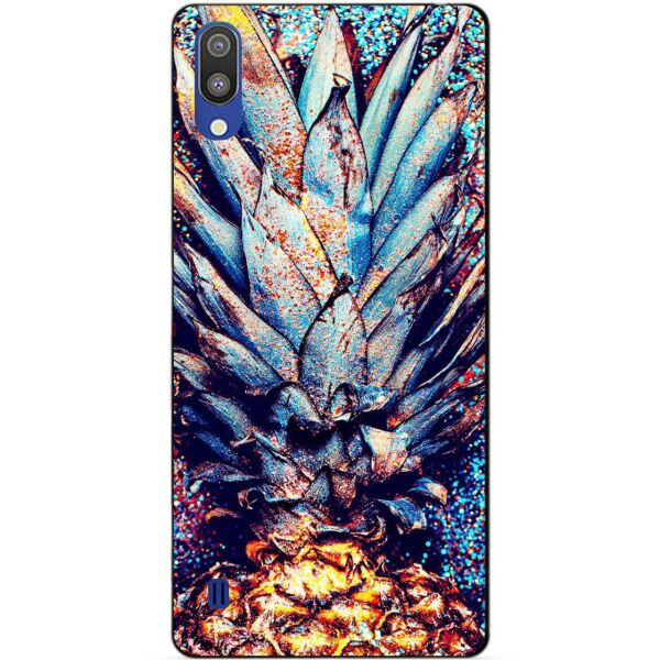 

Силиконовый бампер чехол Candy для Samsung M10 2019 Galaxy M105f с рисунком Ананас