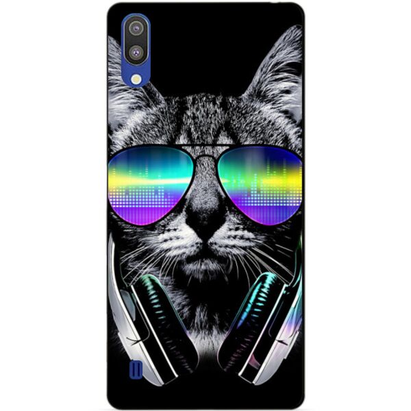 

Силиконовый бампер чехол Candy для Samsung M10 2019 Galaxy M105f с рисунком Музыкальный кот