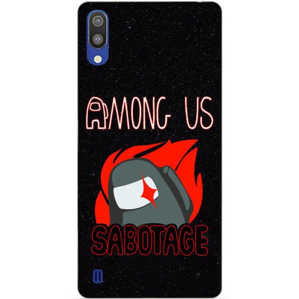 

Силиконовый бампер чехол Candy для Samsung M10 2019 с рисунком Саботаж Among Us