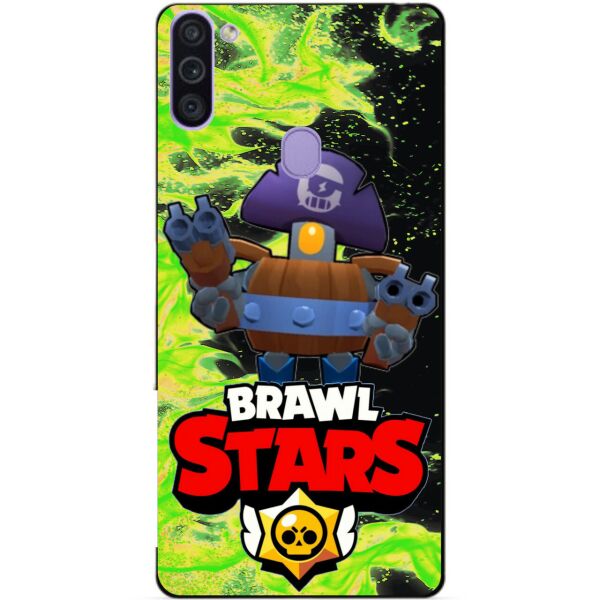 

Силиконовый бампер чехол Candy для Samsung M11 Galaxy M115f с Героем Brawl Stars Деррил