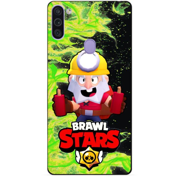

Силиконовый бампер чехол Candy для Samsung M11 Galaxy M115f с Героем Brawl Stars Динамайк