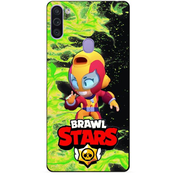 

Силиконовый бампер чехол Candy для Samsung M11 Galaxy M115f с Героем Brawl Stars Макс