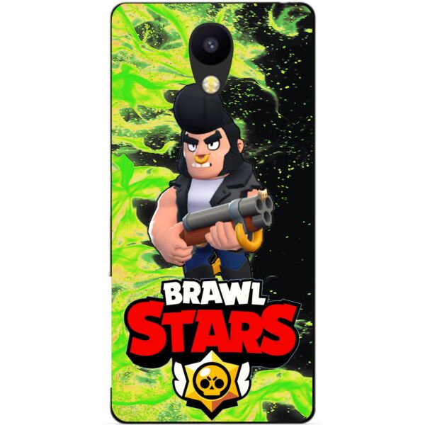 

Силиконовый бампер чехол Candy для Meizu M5 с Героем Brawl Stars Булл