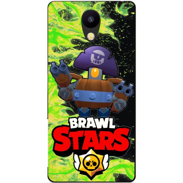 

Силиконовый бампер чехол Candy для Meizu M5 с Героем Brawl Stars Деррил