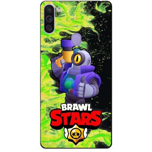 

Силиконовый бампер чехол Candy для Samsung M11 Galaxy M115f с Героем Brawl Stars Рико