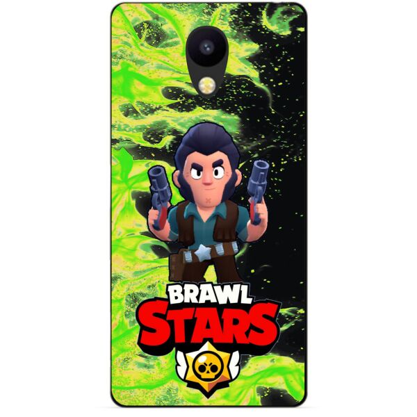 

Силиконовый бампер чехол Candy для Meizu M5 с Героем Brawl Stars Кольт