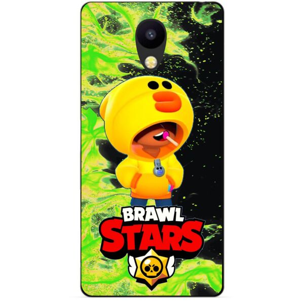 

Силиконовый бампер чехол Candy для Meizu M5 с Героем Brawl Stars Леон утка