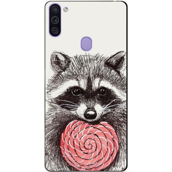 

Силиконовый бампер чехол Candy для Samsung M11 Galaxy M115f с рисунком Енот