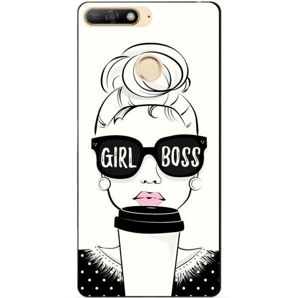 

Бампер силиконовый чехол Candy для Huawei Y6 Prime 2018 с рисунком Girl Boss