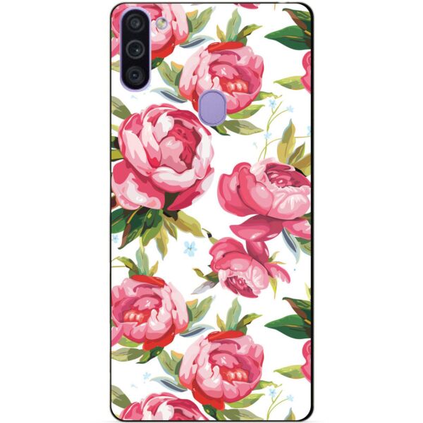 

Силиконовый бампер чехол Candy для Samsung M11 Galaxy M115f с рисунком Пионы