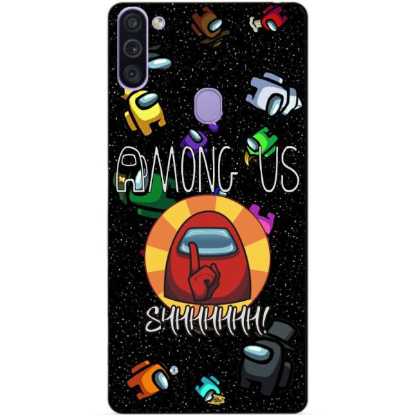 

Силиконовый бампер чехол Candy для Samsung M11 с рисунком Among Us