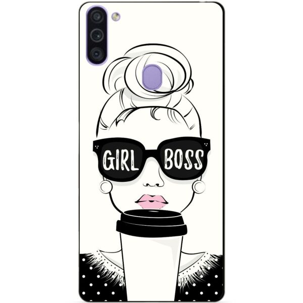 

Силиконовый бампер чехол Candy для Samsung M11 с рисунком Girl Boss