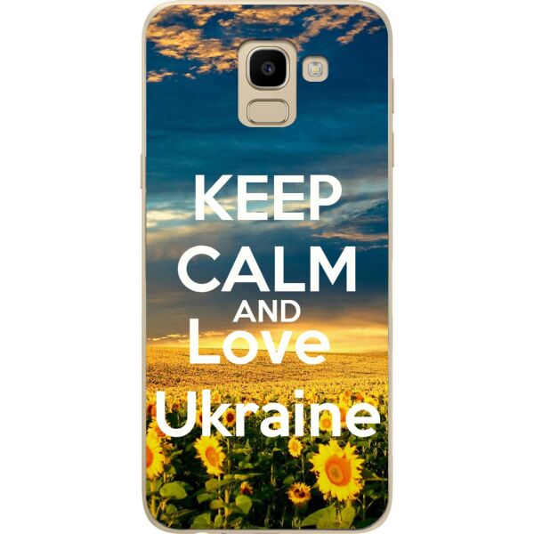 

Бампер силиконовый Candy для Samsung J6 2018 Galaxy J600 с рисунком Love Ukraine