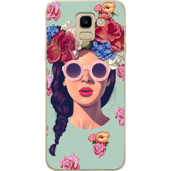 

Бампер силиконовый Candy для Samsung J6 2018 Galaxy J600 с рисунком Swag цветы