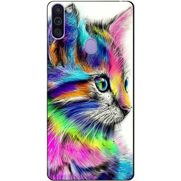 

Силиконовый бампер чехол Candy для Samsung M11 с рисунком Акварельный котик