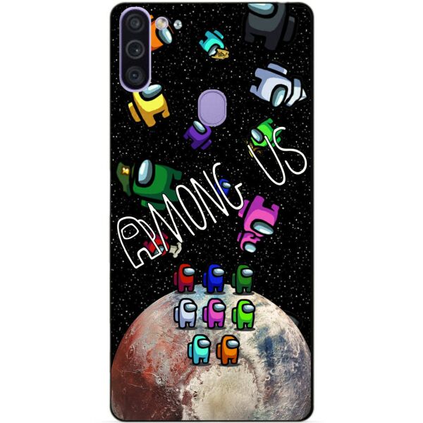 

Силиконовый бампер чехол Candy для Samsung M11 с рисунком Амонг Ас