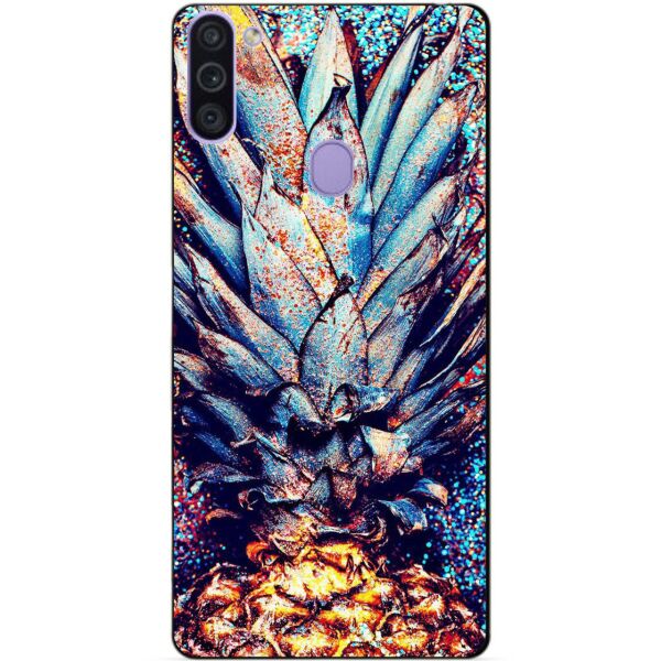 

Силиконовый бампер чехол Candy для Samsung M11 с рисунком Ананас