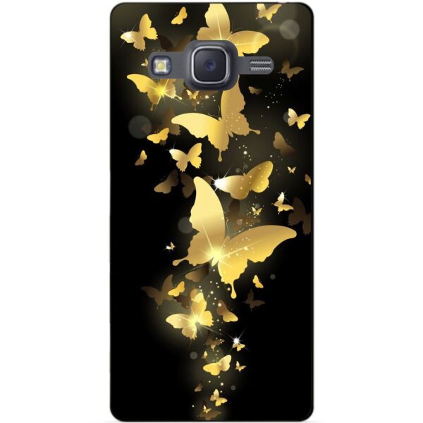 

Чехол силиконовый бампер Candy для Samsung J7 Galaxy J700 с рисунком Золотые бабочки
