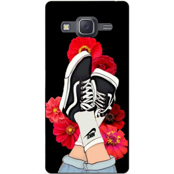 

Чехол силиконовый бампер Candy для Samsung J7 Galaxy J700 с рисунком Кеды