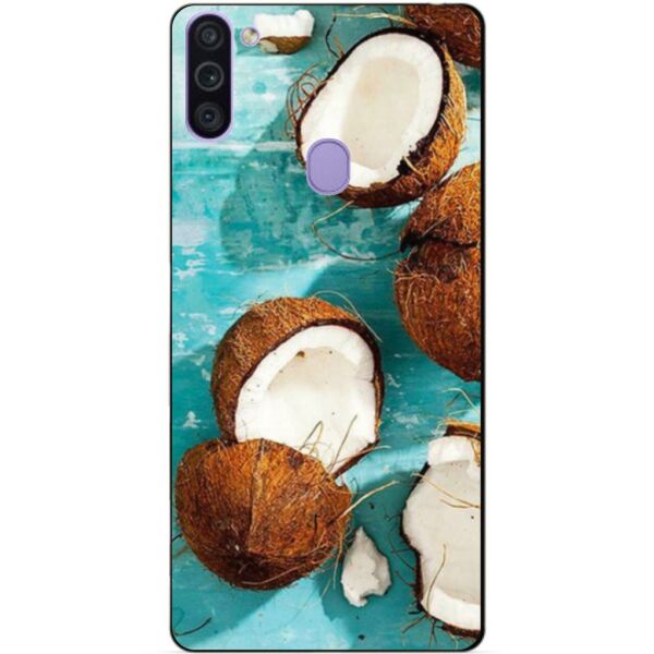 

Силиконовый бампер чехол Candy для Samsung M11 с рисунком Кокосы