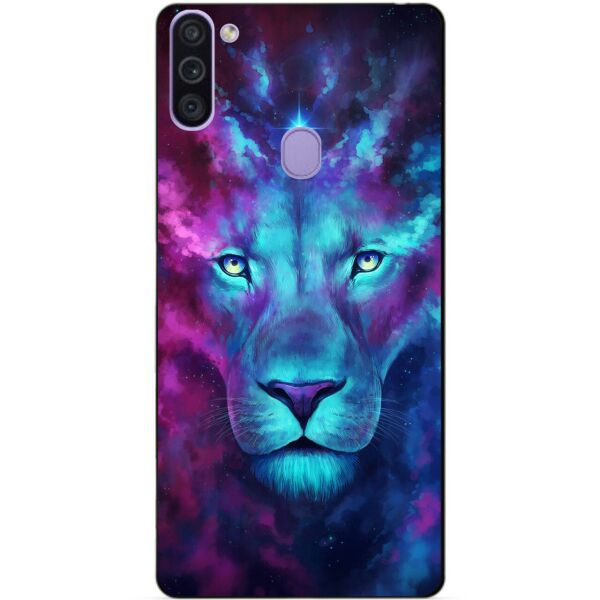

Силиконовый бампер чехол Candy для Samsung M11 с рисунком Космический лев