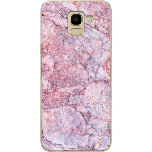 

Бампер силиконовый Candy для Samsung J6 2018 Galaxy J600 с рисунком Розовый мрамор
