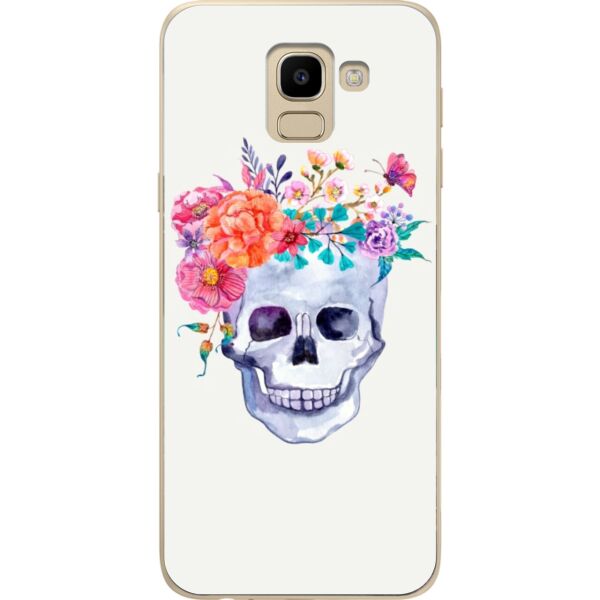 

Бампер силиконовый Candy для Samsung J6 2018 Galaxy J600 с рисунком Череп в венке