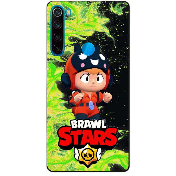 

Силиконовый чехол бампер Candy для Xiaomi Redmi Note 8 с Героем Brawl Stars Беа снайпер