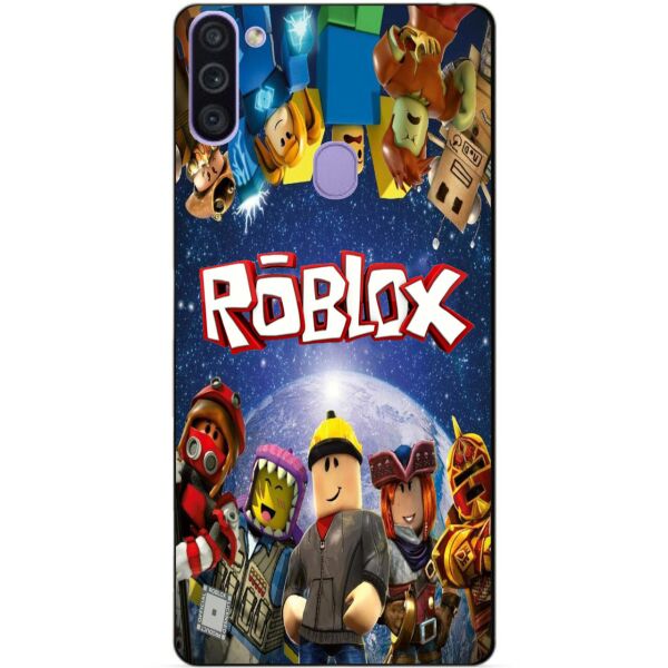 

Силиконовый бампер чехол Candy для Samsung M11 с рисунком Роблокс