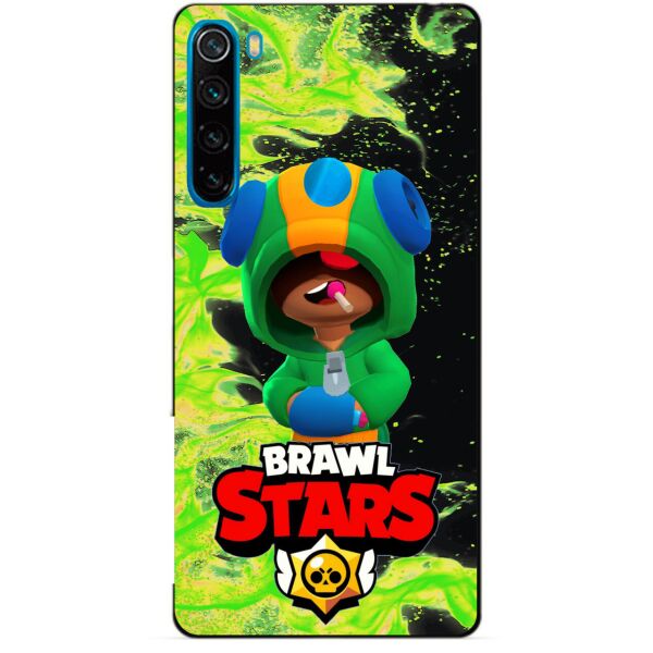 

Силиконовый чехол бампер Candy для Xiaomi Redmi Note 8 с Героем Brawl Stars Леон
